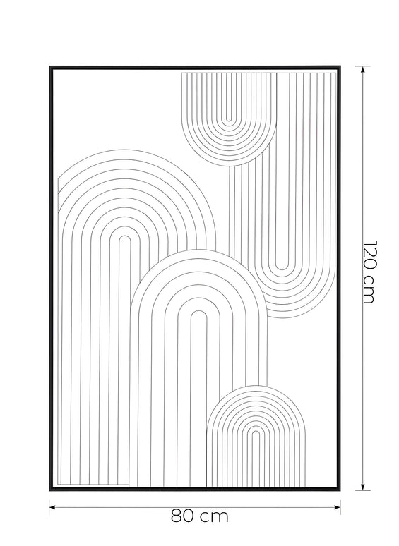 Tablou geometric în tonuri pământii – 120×80 cm | Olivy