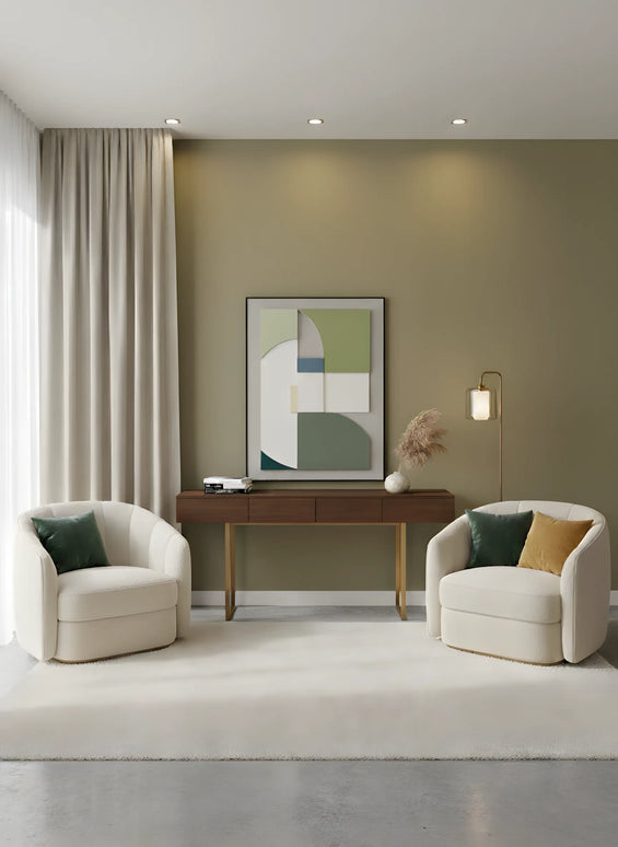 Tablou geometric cu relief verde – 80×60 cm | Olivy