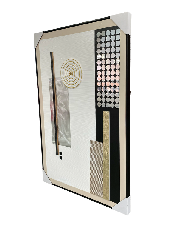 Tablou abstract cu accente aurii – 120×80 cm | Olivy