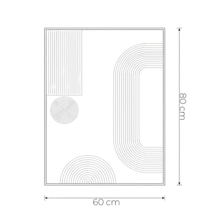 Tablou abstract monocrom 60×80 cm – alb-negru | Olivy