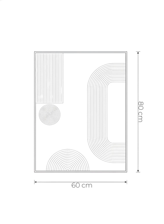 Tablou abstract monocrom 60×80 cm – alb-negru | Olivy