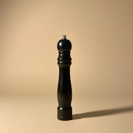 Râșniță din lemn pentru piper, 25 cm, negru mat