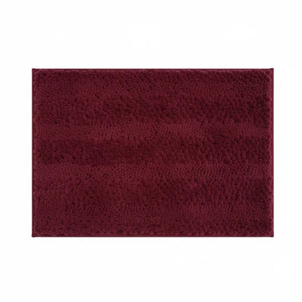 Covoraș baie din Chenille moale, strat antiderapant, 45×70 cm, Vișiniu