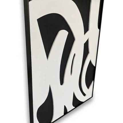 Tablou abstract texturat alb-negru – 80×60 cm | Olivy