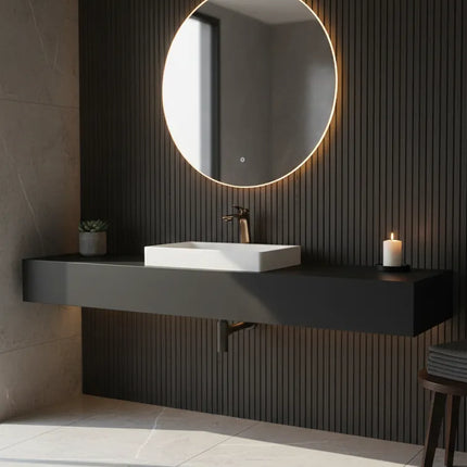 Baterie lavoar modernă Rose Gold – design elegant din alamă solidă