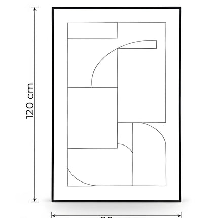Tablou abstract geometric – 120×80 cm | Olivy