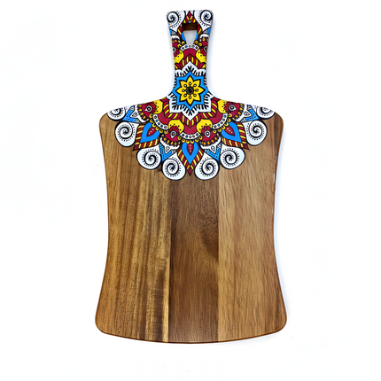 Tocător din lemn natural, Colecția Mandala, 36×22 cm – Olivy