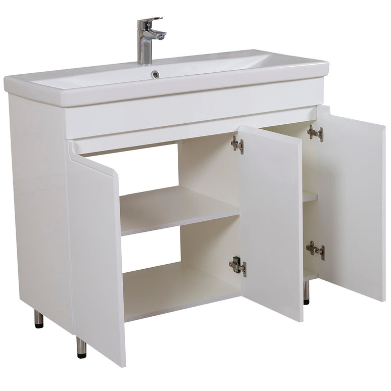 Set baie Omega – mască pe pardoseală cu lavoar ceramic