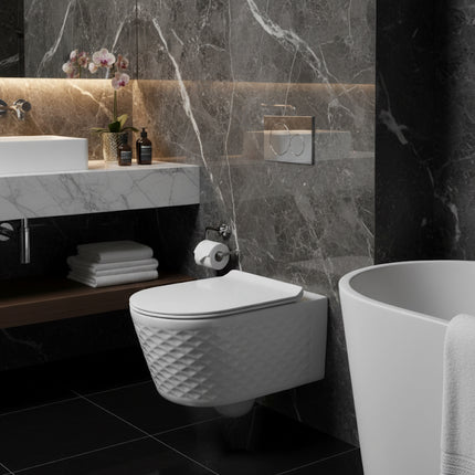 Vas WC Modern  Alb Lucios  3D