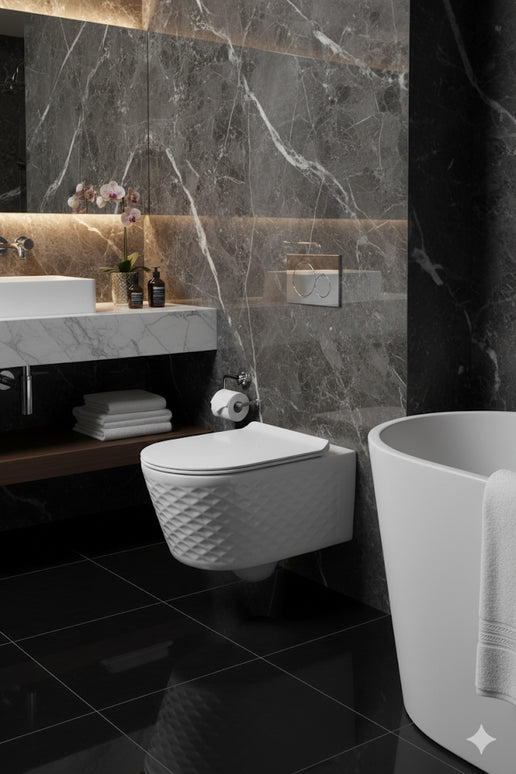 Vas WC Modern  Alb Lucios  3D