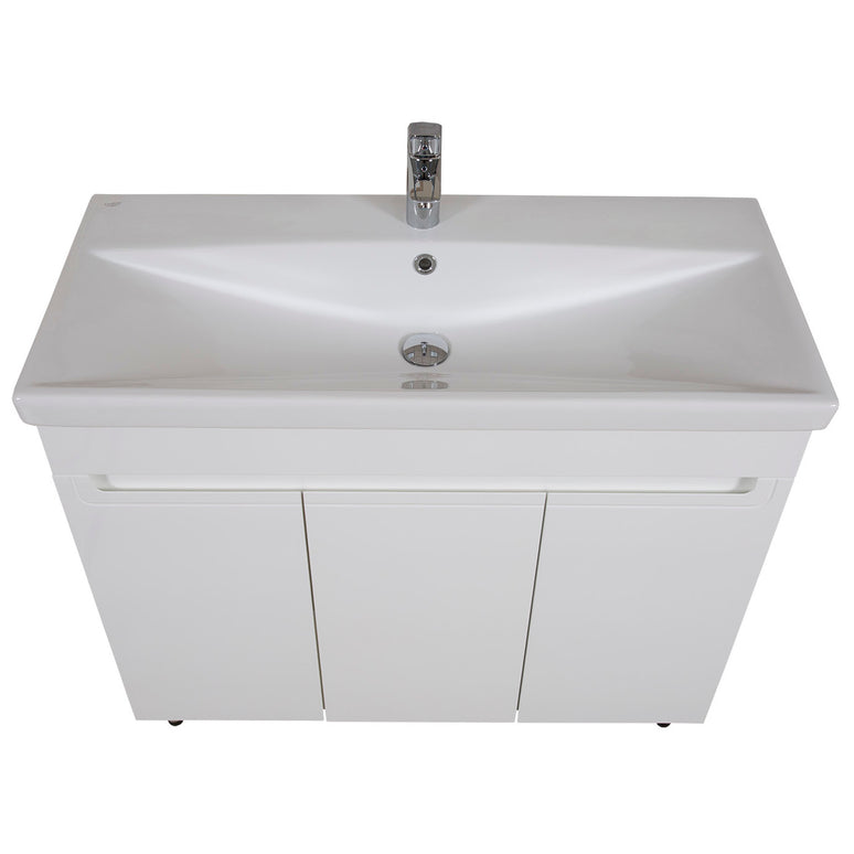 Set baie Omega – mască pe pardoseală cu lavoar ceramic