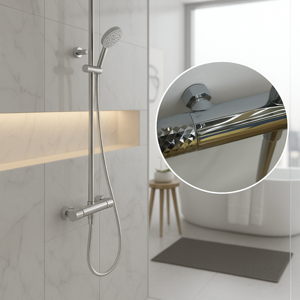 Set duș termostatic Thermostatic Urban Steel – confort și design premium