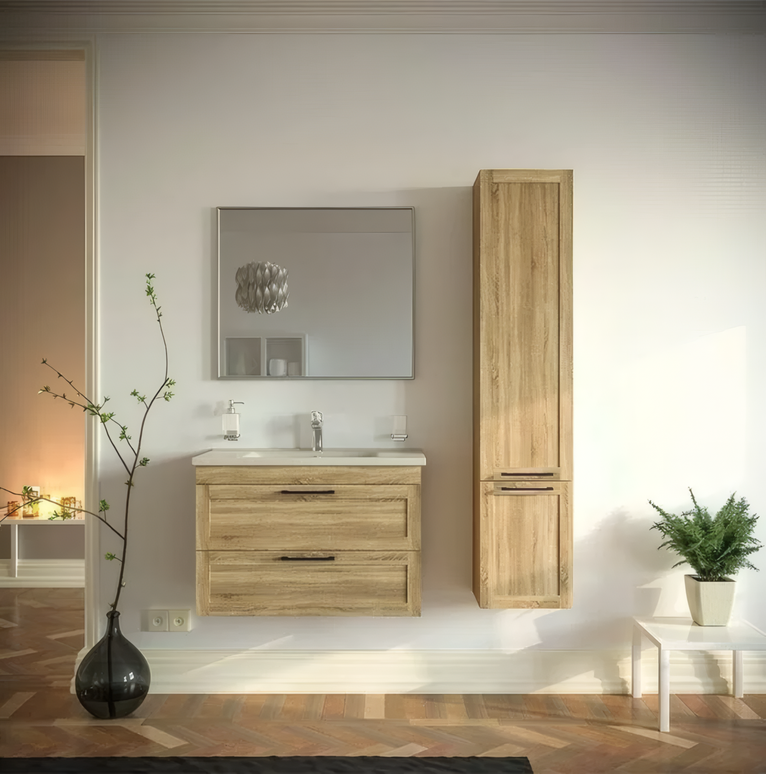 Mobilier de baie suspedat Inari, Oak Nebraska