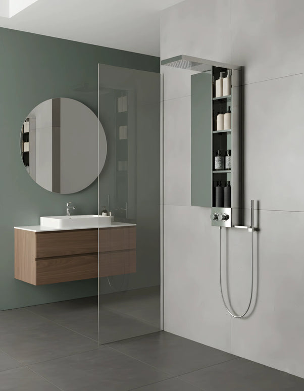 Panel de Duș Shiny Minimal – Design Elegant cu Duș Fix și Duș de Mână