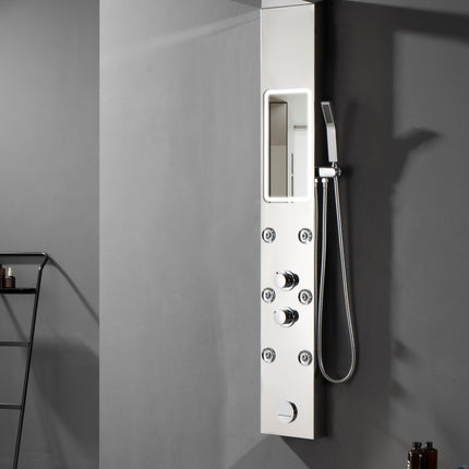 Panel de Duș Shiny Mirror – Design Modern cu Oglindă Integrată și Funcții Premium