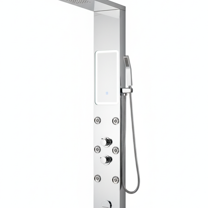 Panel de Duș Shiny Mirror – Design Modern cu Oglindă Integrată și Funcții Premium