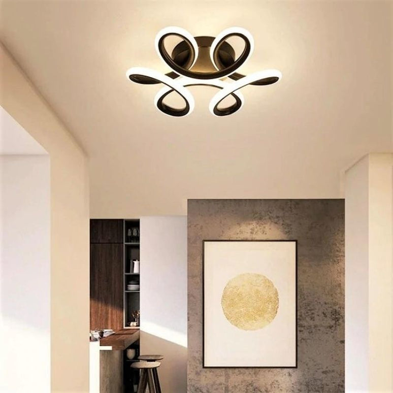 Lustra Led Alaska 30W Neagra,  3902 BK Intens. Reglabila 3000K/4000K/6500K LMX