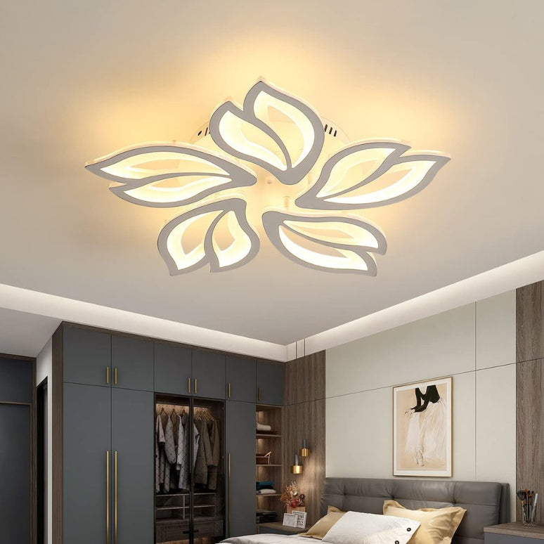 Lustra Led Cinci Petale, 110W, 5 Brate Si Telecomanda, Intensitate Reglabila S 5162/5 LMX