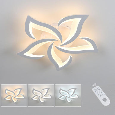 Lustra Led Vibe 80W, 5 Brate Si Telecomanda, Intensitate Reglabila G16801/5 WT