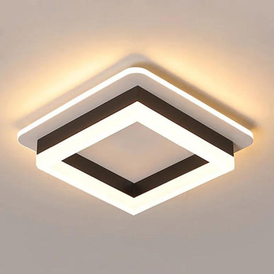 Plafoniera Led patrata cu trei tipuri de lumina, 41W 2870Lm Neagra M 1023 SQ BK