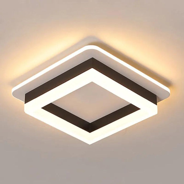 Plafoniera Led patrata cu trei tipuri de lumina, 41W 2870Lm Neagra M 1023 SQ BK