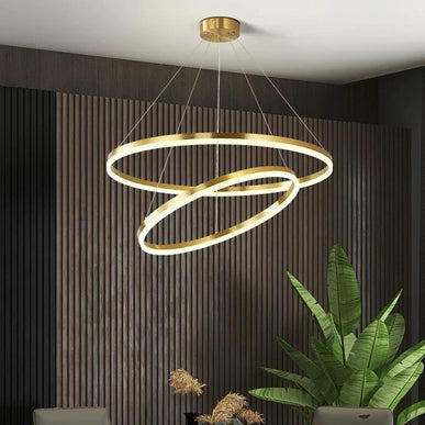 Lustra LED Modern Circular,cu telecomanda, 100W, 5000lm, auriu , cu trei tipuri de lumina C 2557/2 GD