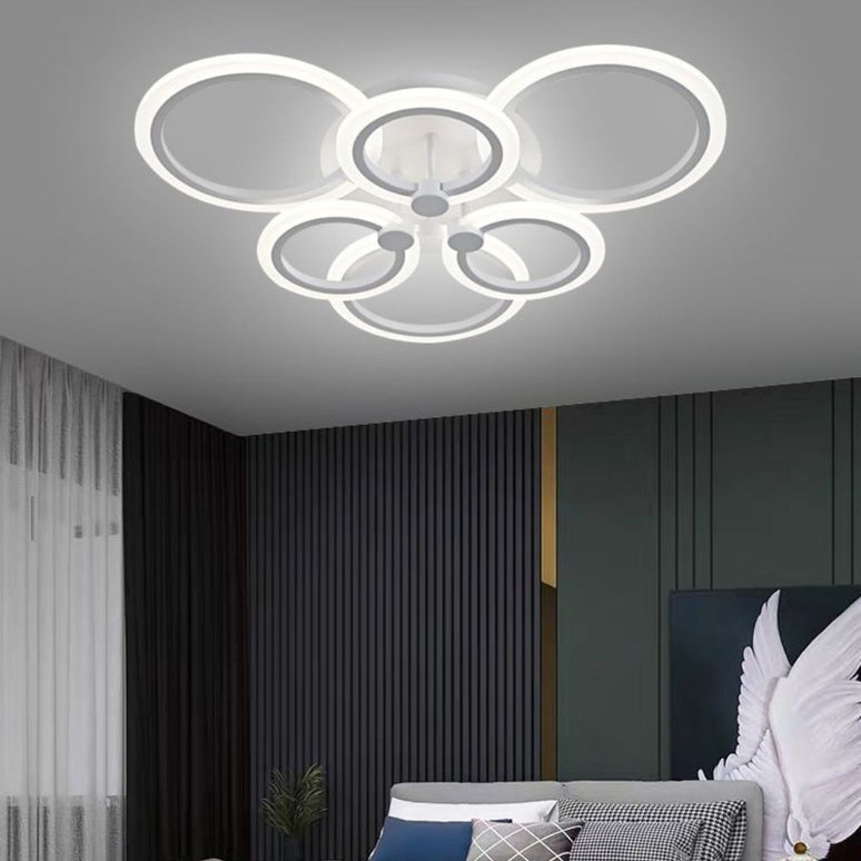 Lustra Led Slim Lighting Ring 148W 10360Lm,G3373/3+3 WT Cu 6 Brate Si Telecomanda, Intensitate Reglabila