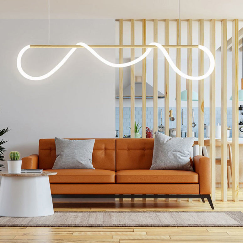 Lustra LED Hanging Light, suspendata,100W, iluminat modern, auriu, 1300mm S5519/1500 LMX