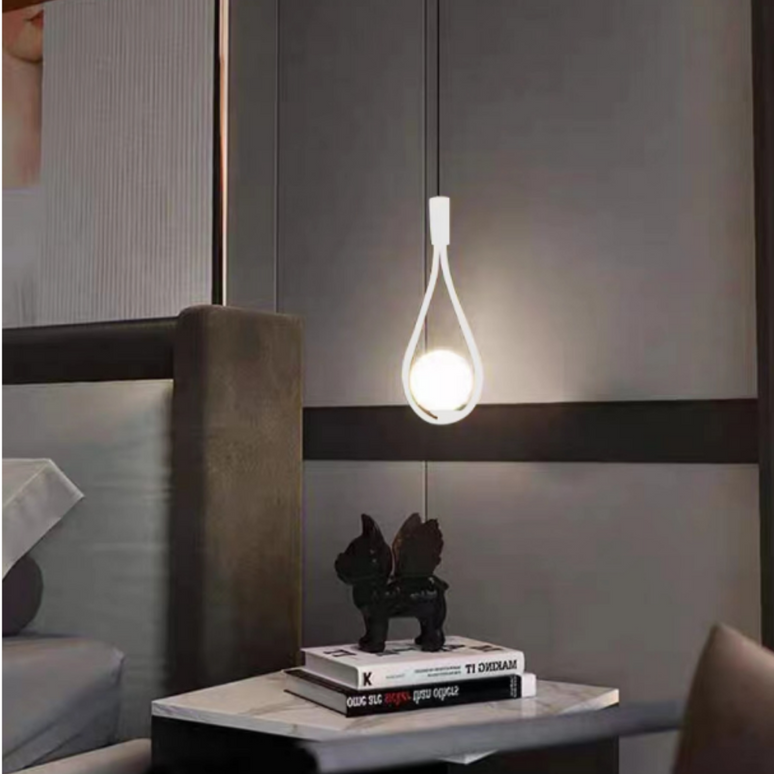 Lustra pe cablu Dazzle Globe, stil minimalist, 1 glob, alb, E14 DX1016/1 WT E14 LMX