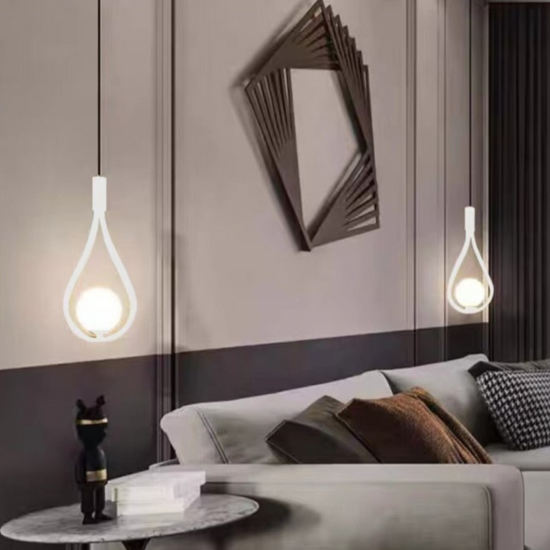 Lustra pe cablu Dazzle Globe, stil minimalist, 2 globuri, alb, E14  DX1016/2 WT E14 LMX