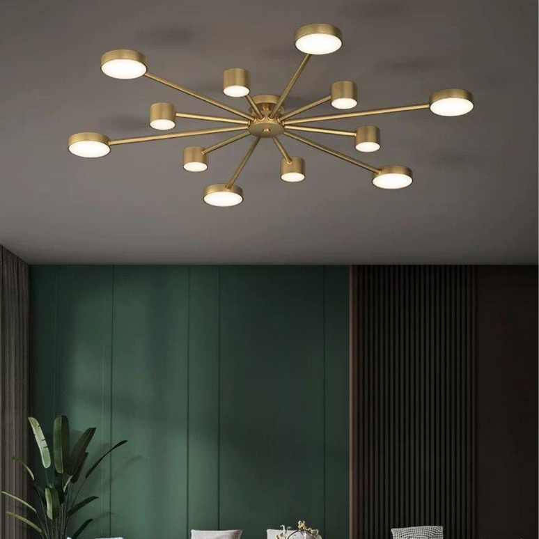 Lustra Led cu telecomanda, 3 Tipuri de Lumina, Intensitate Reglabila, 120W, G3867/Bronz LMX