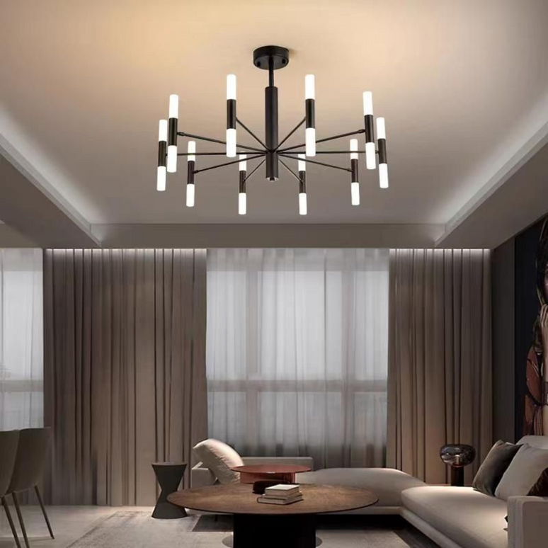 Lustra LED Creative Modern, bec G4, stil minimalist, negru G3870/20 BK LMX