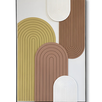 Tablou geometric în tonuri pământii – 120×80 cm | Olivy