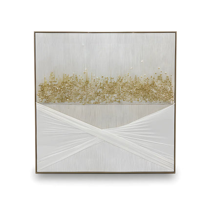 Tablou abstract cu accente aurii – 102×102 cm | Olivy