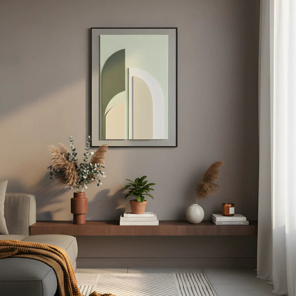 Tablou geometric în tonuri reci cu relief | Olivy