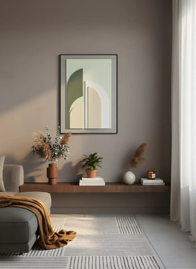 Tablou geometric în tonuri reci cu relief | Olivy