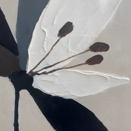 Tablou floral în tonuri naturale – 82 × 82 cm | Olivy