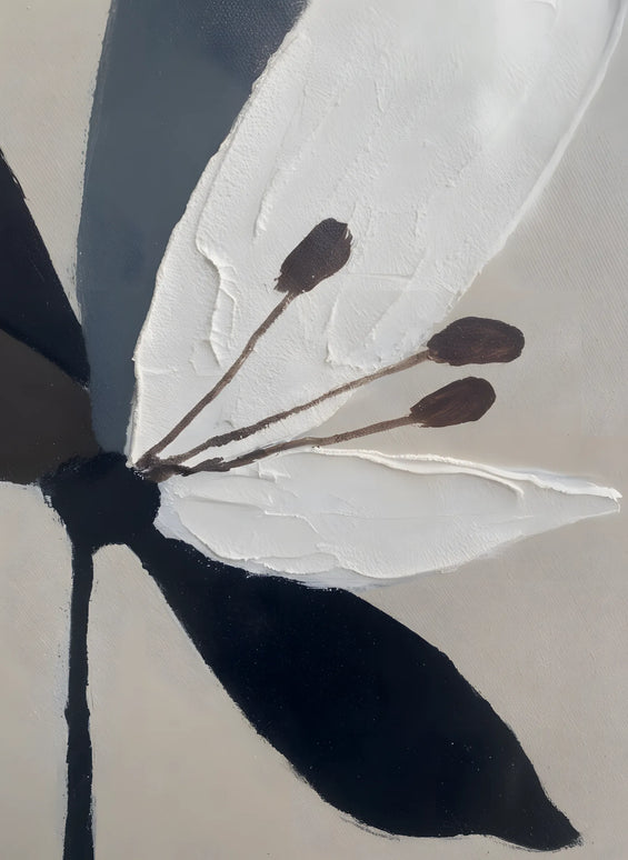 Tablou floral în tonuri naturale – 82 × 82 cm | Olivy