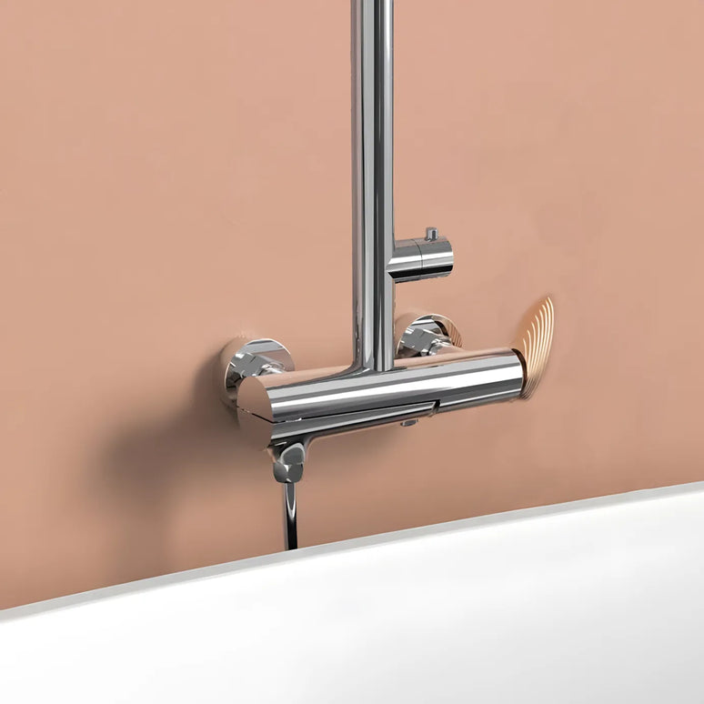 Set duș RoseGold Trio Exposed – 3 căi, montaj aparent