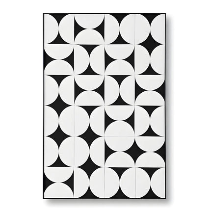 Tablou geometric alb-negru – 120×80 cm | Olivy