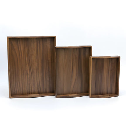 Tavă din lemn cu mânere integrate, 20×30×3.5 cm