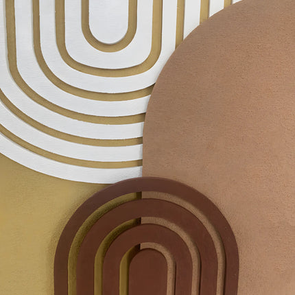 Tablou geometric în tonuri calde – 80×60 cm | Olivy