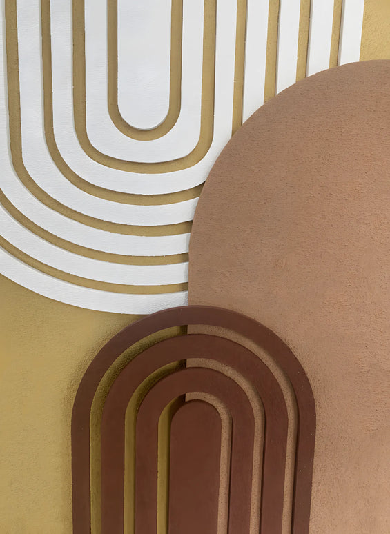 Tablou geometric în tonuri calde – 80×60 cm | Olivy