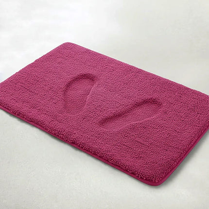 Covoraș baie din microfibră supersoft, antiderapant TRP, 45×75 cm, Fucsia