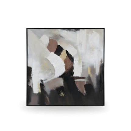 Tablou abstract în tonuri calde – 102×102 cm | Olivy