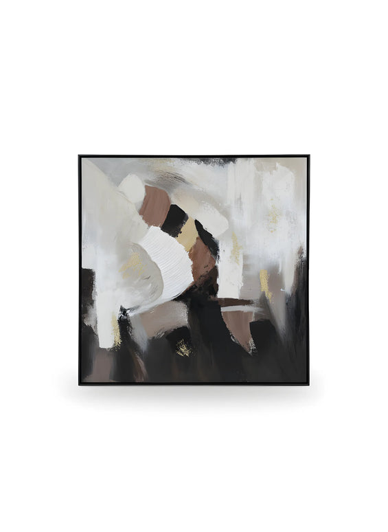 Tablou abstract în tonuri calde – 102×102 cm | Olivy