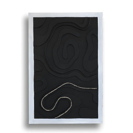 Tablou abstract alb-negru – 120×80 cm | Olivy