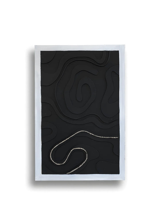 Tablou abstract alb-negru – 120×80 cm | Olivy