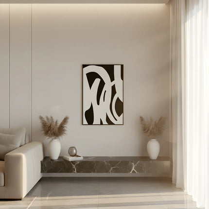 Tablou abstract texturat alb-negru – 80×60 cm | Olivy