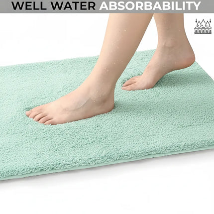 Covoraș baie din microfibră supersoft, antiderapant TRP, 45×75 cm, Menta